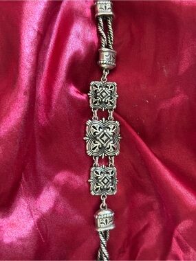 Brighton silver Tone Floral Link Bracelet - Women's Jewelry